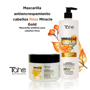 MASCARILLA ANTIENCRESPAMIENTO CABELLOS FINOS MIRACLE GOLD TAHE