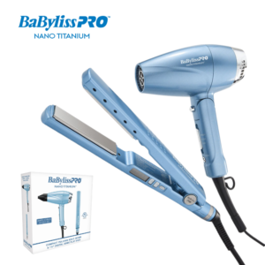 STYLING Set  Plancha Ionica de viaje 1 1/4” 450oF Secador 1200 Watts