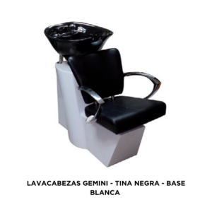 LAVACABEZAS GEMINI - TINA NEGRA - BASE BLANCA