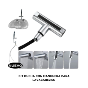 KIT DUCHA CON MANGUERA PARA LAVACABEZAS