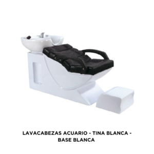 LAVACABEZAS ACUARIO - TINA BLANCA - BASE BLANCA