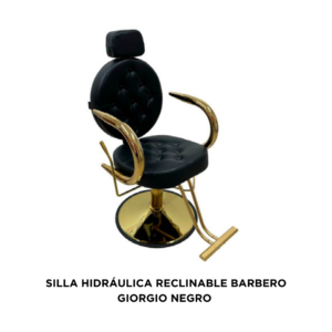 SILLA HIDRÁULICA RECLINABLE BARBERO GIORGIO NEGRO