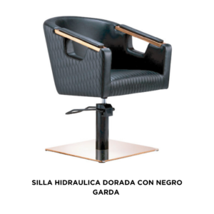 SILLA HIDRAULICA DORADA CON NEGRO GARDA