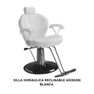 SILLA HIDRÁULICA RECLINABLE ADISSON BLANCA