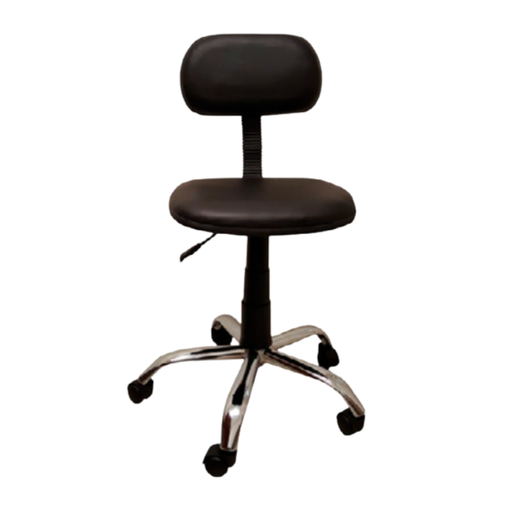 SILLA HIDRÁULICA PARA MANICURISTA BASIC PATA DE METAL