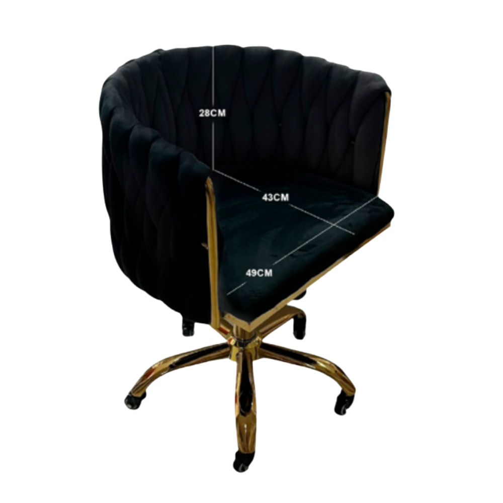 SILLA HIDRAULICA PARA MANICURISTA ARELIS NEGRA