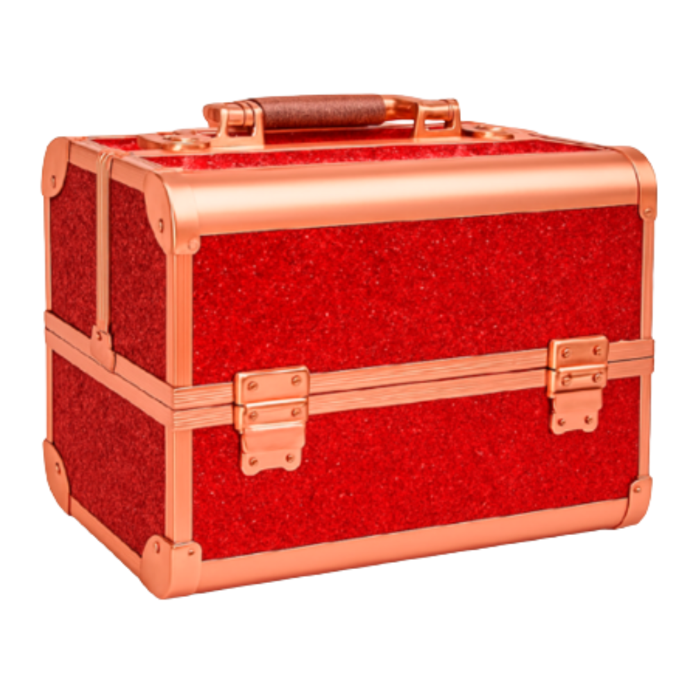 MALETÍN PORTACOSMÉTICOS COLOR ROJO 25X30.5X20CM