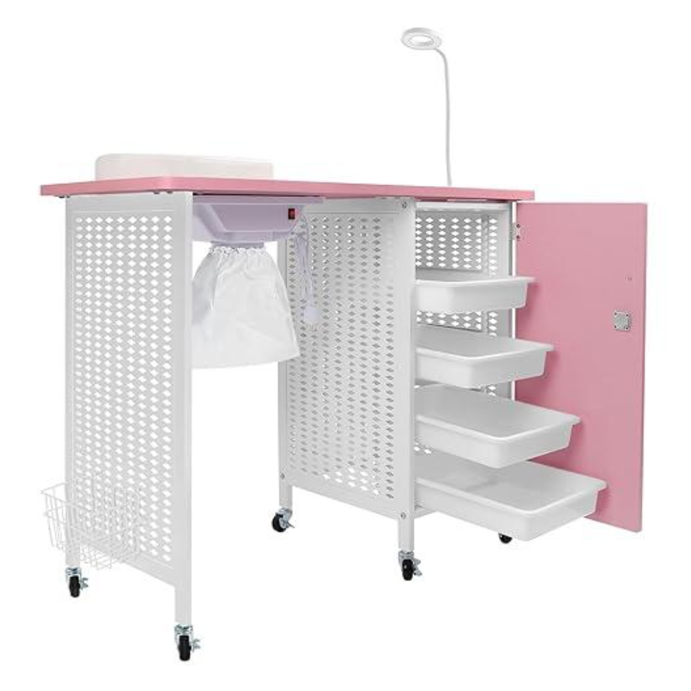 MESA DE MANICURE MATILDA ROSADA CONEXTRACTOR